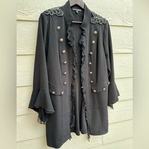 Black Designer Blazer by Extenzo Paris